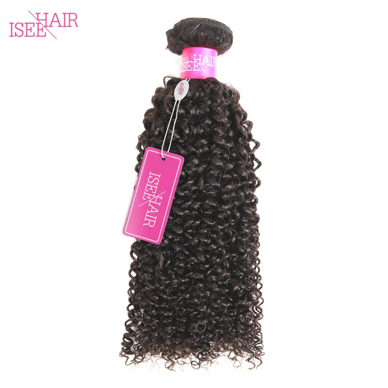 ISee Малайзии Девы волос странный вьющиеся необработанные Человеческие волосы Weave