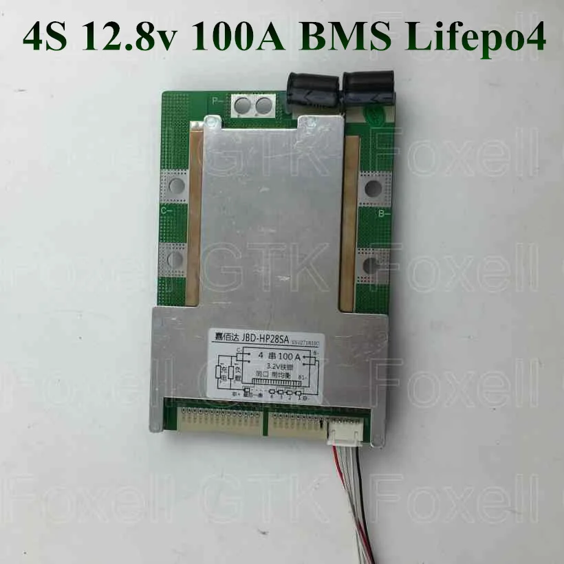 Lifepo4 4S 100A BMS 12 8 v 14 6 V 80A батарея с высоким током разрядки 12v bms контроллер для