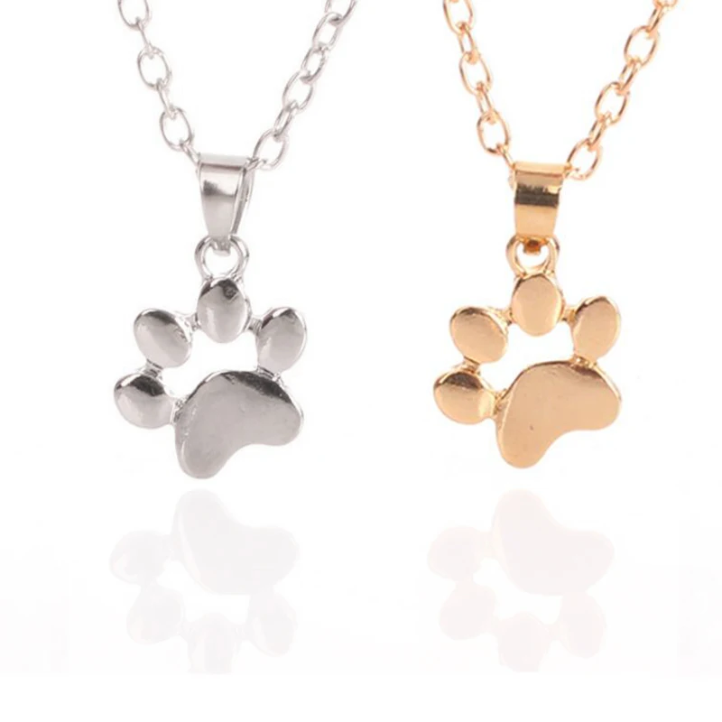 

N298 Fashion Jewelry Necklaces European Popular Cute Dog Claw Pendant Necklaces High Quality Alloy Pendant Footprint Necklace