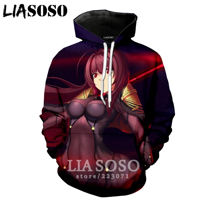 LIASOSO Зимний новый свитшот с 3D принтом для мужчин и женщин аниме Fate Grand Order