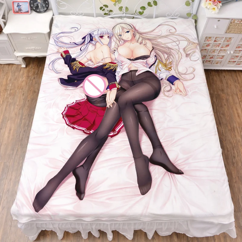 

September update Anime Walkure Romanze Celia Cumani & Lisa Eostre Milk Fiber Bed Sheet & Flannel Blanket Summer Quilt 150x200cm