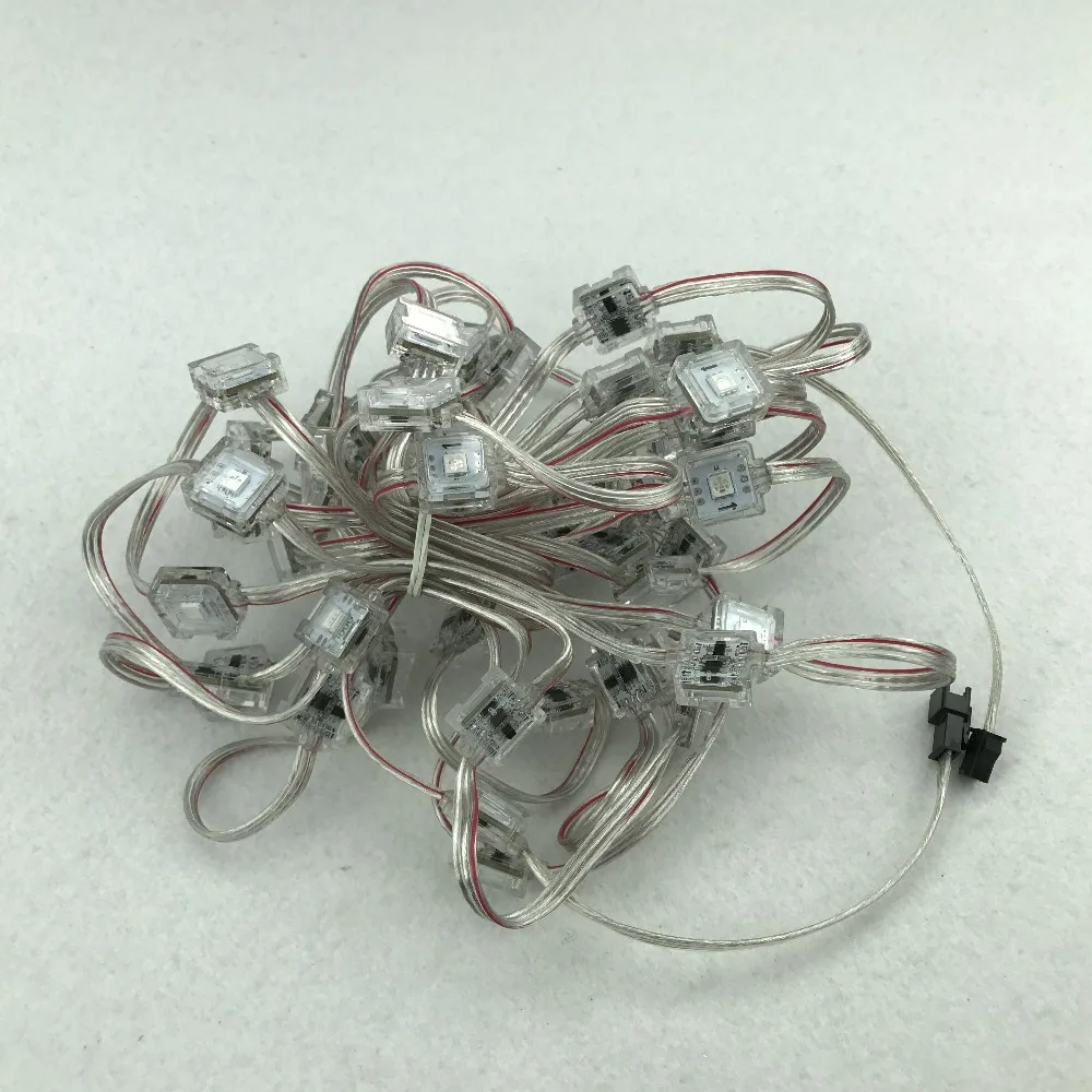 Пиксельный узел WS2811 led 5050 SMD 12 В постоянного тока 50 шт. струны прозрачный провод