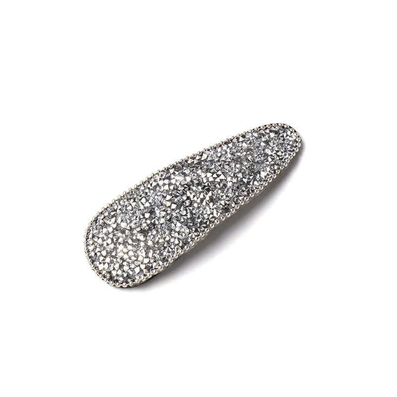60077-SV JUJIA Bling Стразы шпильки головные уборы для женщин девочек заколки невидимки для волос заколка-пряжка с кристаллами аксессуары для волос женские - Окраска металла: 60077-SV