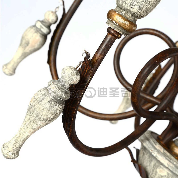 Винтажная люстра в рустикальном стиле Деревянный светильник для гостиной отеля