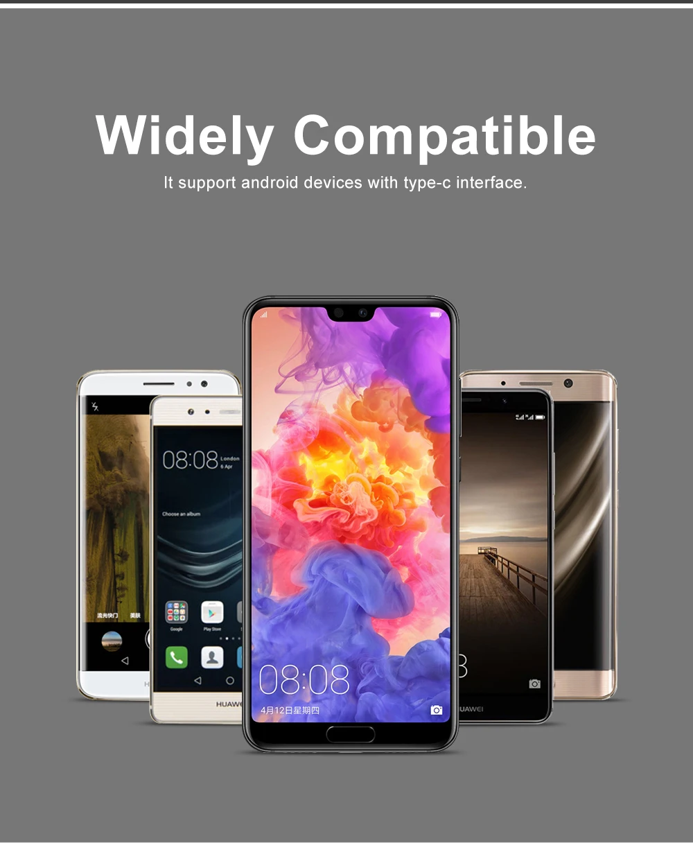 Для Xiaomi Redmi Note 7 для Galaxy A70 A50 A30 S10 кабель передачи данных для быстрой зарядки huawei P30 P20 MATE 20 usb type-C EU Plug зарядное устройство