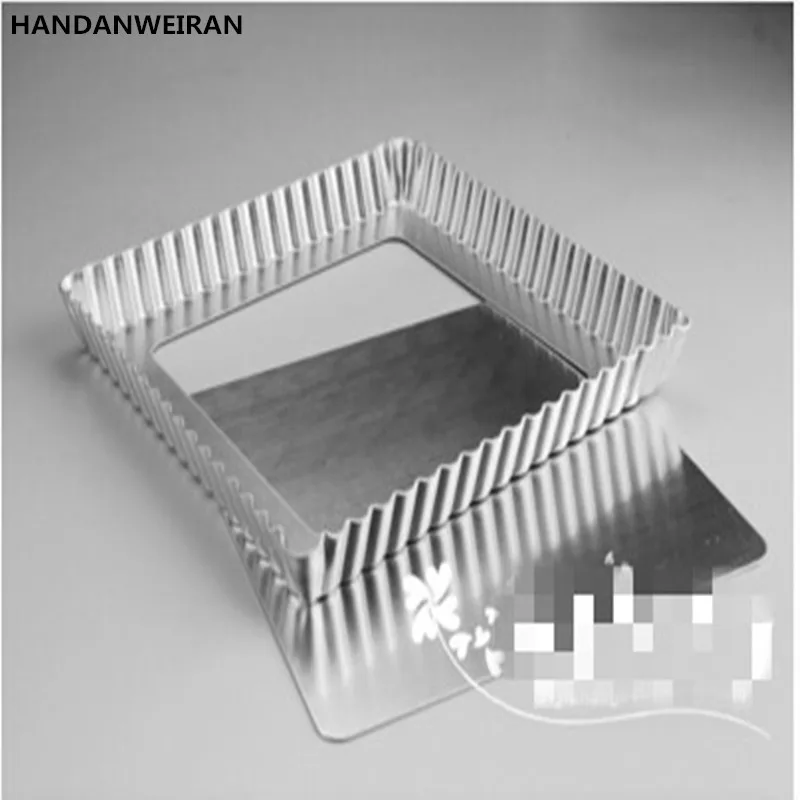 1 шт. квадратная форма для выпечки из алюминиевого сплава, форма для торта, тарелка для пирога, инструменты для выпечки, украшение для торта 21*21*2,4 см