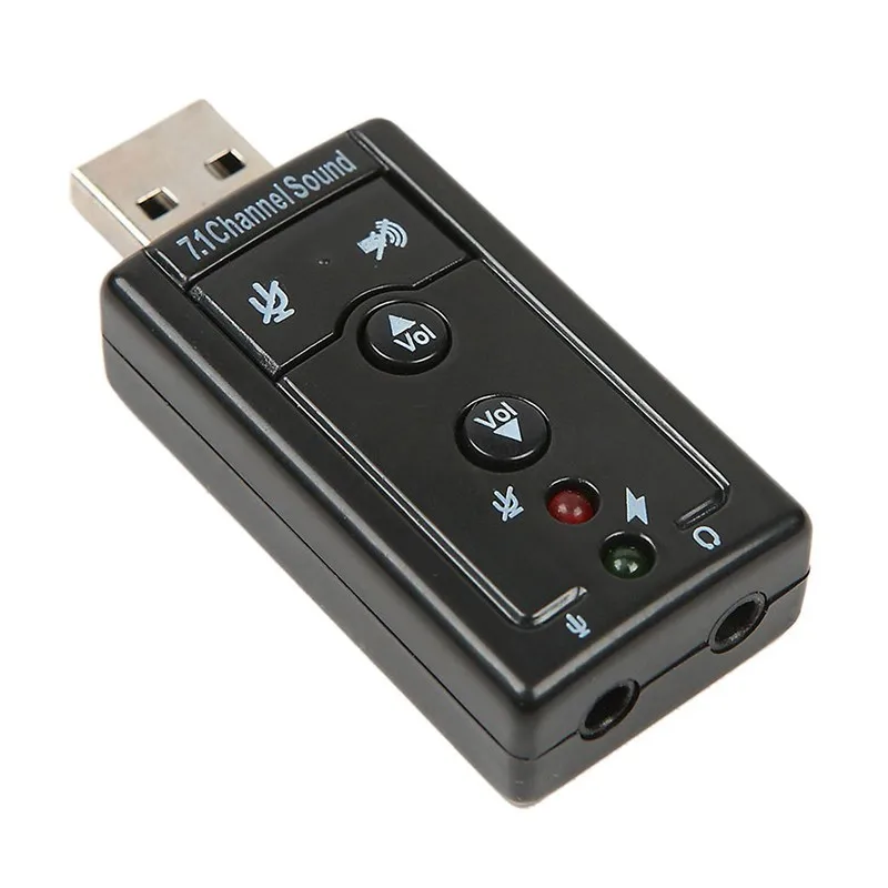 Мини USB 2 0 3D внешний 7 1 канальный виртуальный 12 Мбит/с аудио звуковой карты адаптер