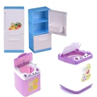 Горячая Распродажа мини кукольная стиральная машинадомашний холодильник для кукольного дома продукт кукольный дом мебель холодильник игровой подарок