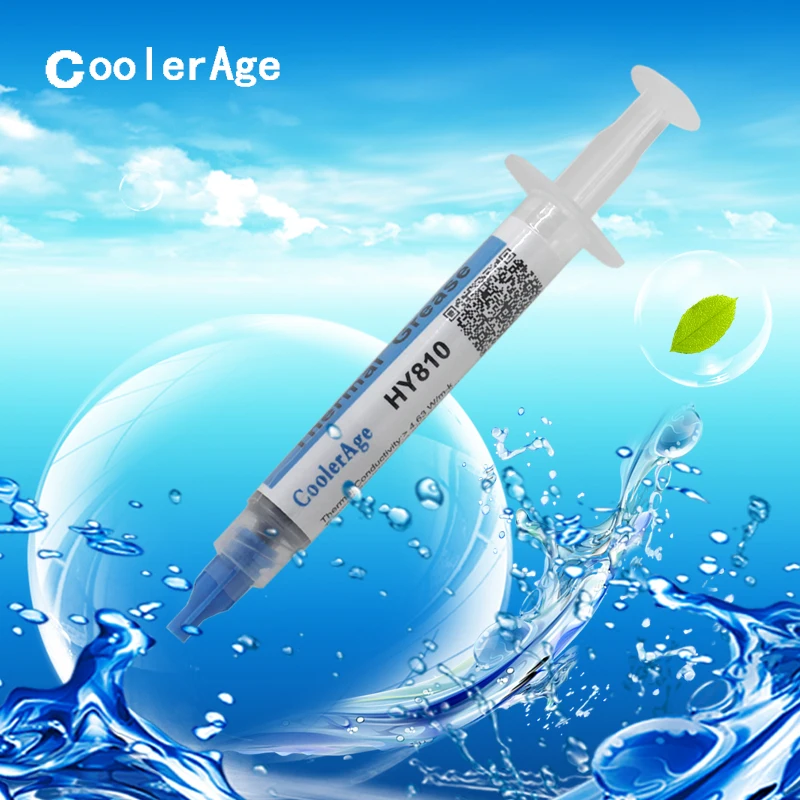 

CoolerAge HY810(2g) Thermal grease Conductive paste for computer CPU cooler / Aluminum heat sink / cpu fan