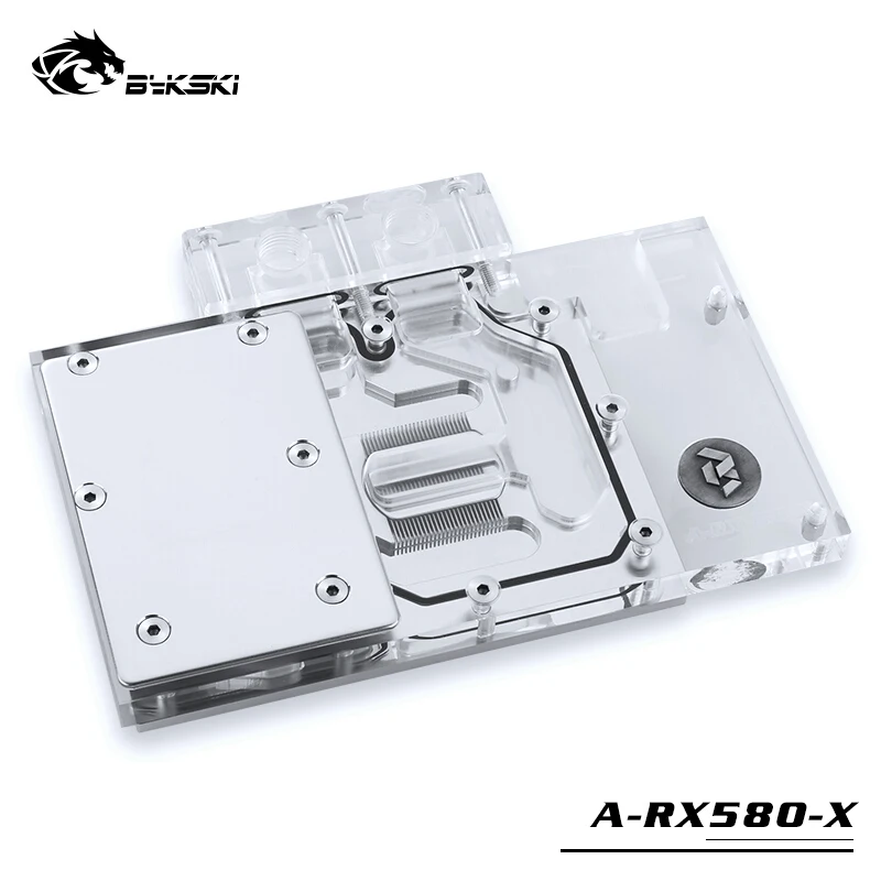 Bykski водяной блок для AMD серия справки RX580 полноразмерная графическая карта медная
