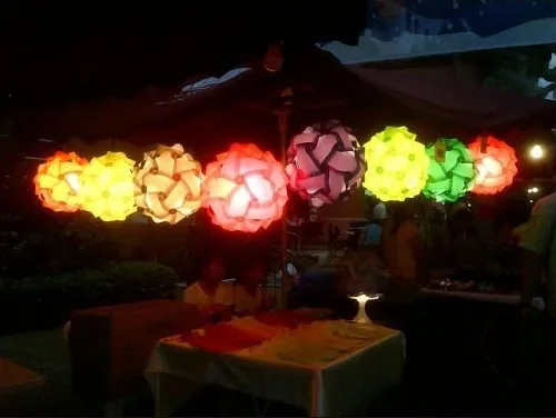 High Quality iq puzzle lamp jigsaw lights Diameter 25CM 30pcs Sheets per lot 10 colors for choice 30pcs=1 light | Лампы и освещение