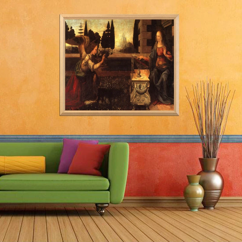 Алмазная 5D картина да Винчи Благовещение полноразмерная вышивка мозаика из