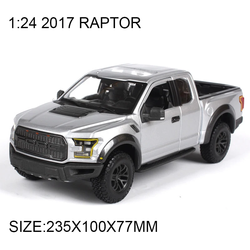 Пикап 1:24 литья под давлением модели автомобиля 2017 Raptor F150 брелок для