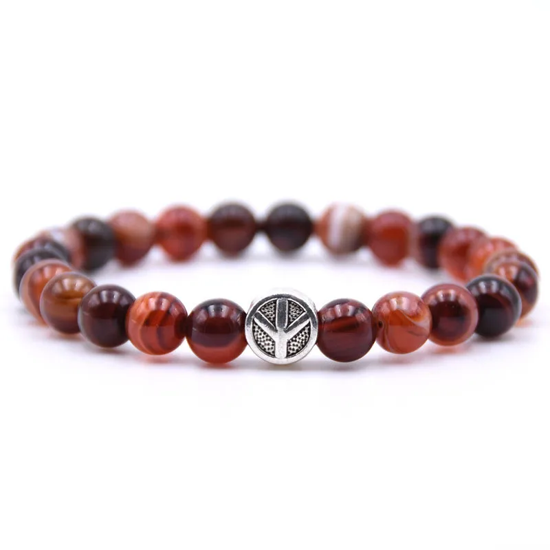 Браслеты из натурального камня для женщин и мужчин топ энергетический белый