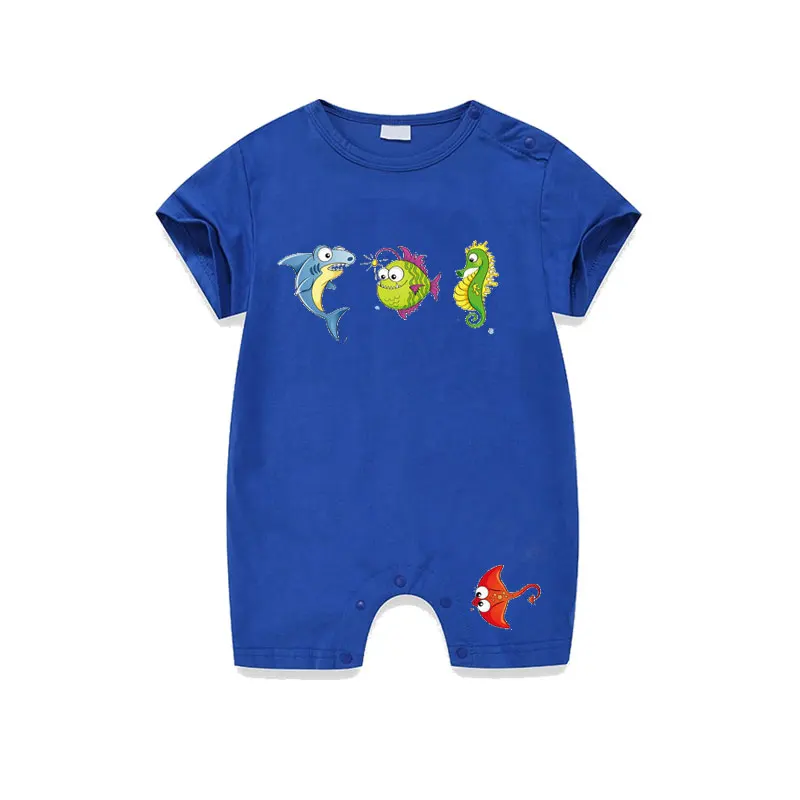 Новый узор Мультяшные рыбки динозавры железные патчи для детей одежда младенцев