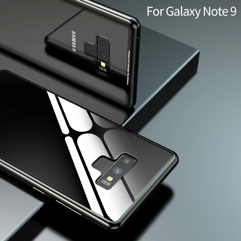 Магнитный флип-чехол для samsung Galaxy Note 9 S8 S9 Plus закаленное Стекло чехол на заднюю