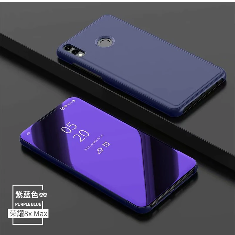 Casing Honor8x Flip Smart Mirror View Case For Huawei Honor 8X Max Stand Leather Cover 8 X |