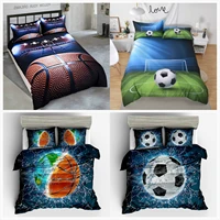 home textile duvet cover cool basketball football cartoon 23pcs british style family student dormitory quilt cover pillowcase