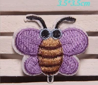 2pclot purple bee garment patch 3d embroidery patch appliques on patches diy applique iron on patch embroidery shirt bag shoes