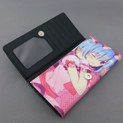 Длинный стильный PU кошелек с красочной печатью Аниме TouHou Project A карманом для монет