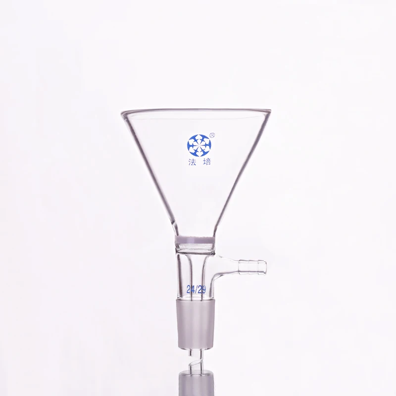 Taper sand funnel,O.D. of the Opening=50mm,Joint 24/29,Glass cone funnel funnel,Triangle sand core filter cartridge