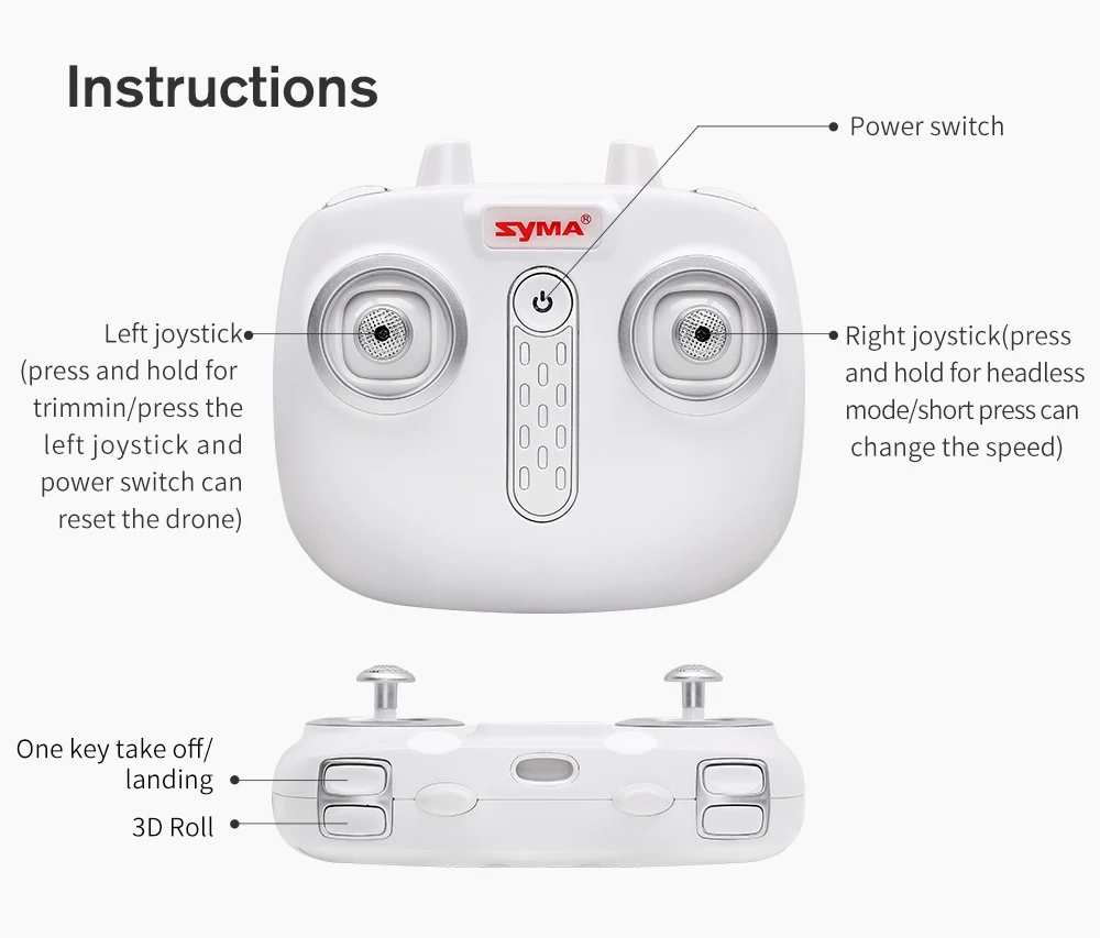 SYMA X23W Квадрокоптер FPV Wifi в режиме реального времени Трансмиссия безголовая модель Радиоуправляемый вертолет мини-Дрон с камерой Радиоуправляемый вертолет