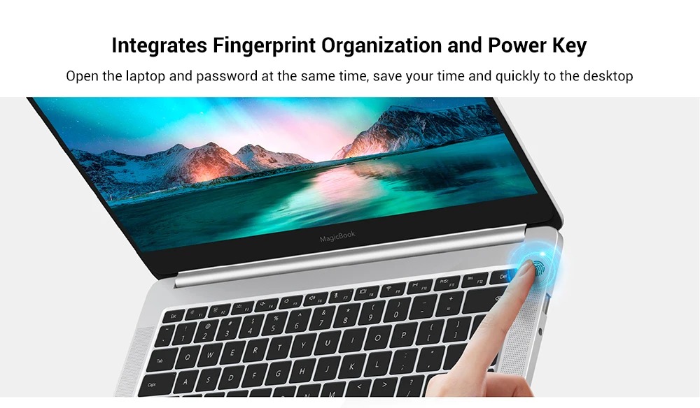 huawei Honor MagicBook Тетрадь 14 дюймов ОС Linux AMD Ryzen 5 3500U 8 Гб 256 ГБ/512 ГБ SSD Radeon Vega 8 отпечатков пальцев для ноутбука