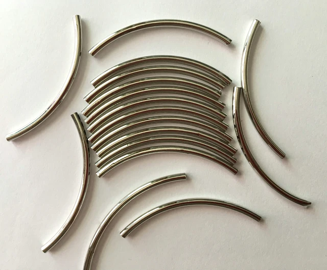 Бусины из лапши посеребренные изогнутые золотые разделительные подвески детали