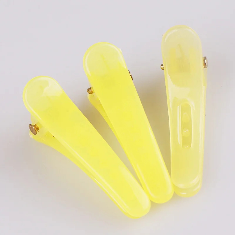 yellow 20 шт. мини пластиковые заколки для волос, парикмахерские заколки, заколки для волос, парикмахерские аксессуары для волос, пластиковая детская заколка - Цвет: yellow