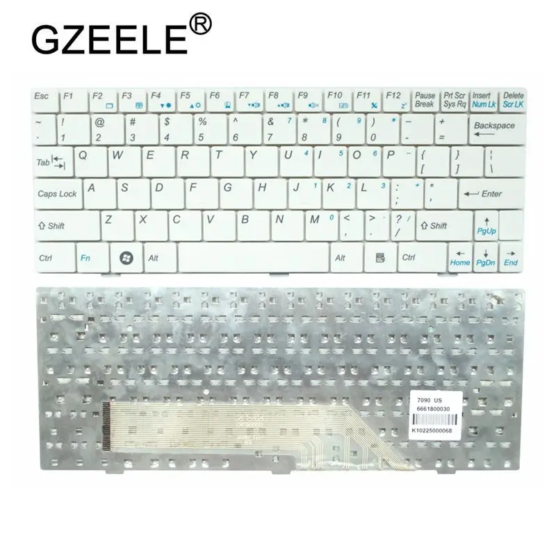 Новая английская клавиатура GZEELE для ноутбука MSI U110 U115 U120 U90X, сменная Клавиатура для ноутбука