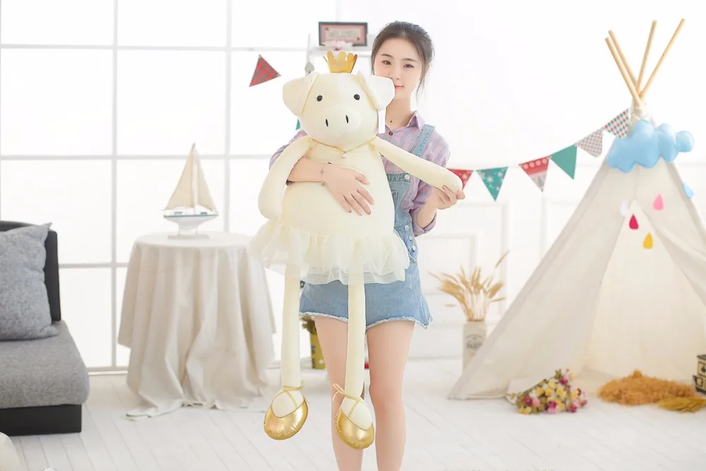 

Azoo 50/80/100cm 2 Patterns Plush stuffed toys Cute pig dolls Ballerina Dressing Pig Exquisite Birthday Gift