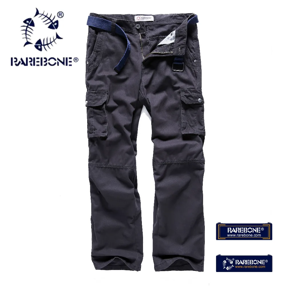 Rarebone 2018 новый Для мужчин Прочный Мульти карман хлопок Продавать хорошо Брюки