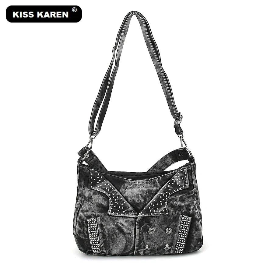 Kiss Karen/популярные джинсовые женские кошельки винтажные модные сумки на плечо