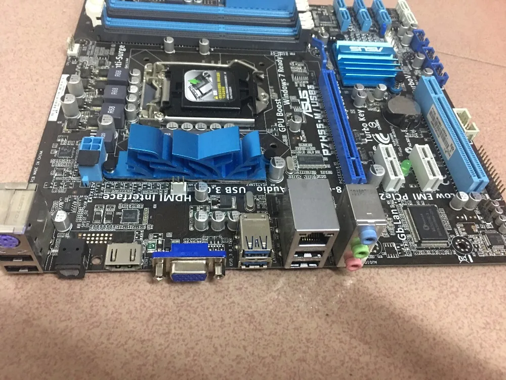Б/у оригинальная материнская плата ASUS P7H55 M/USB3 LGA 1156 DDR3 настольная бесплатная