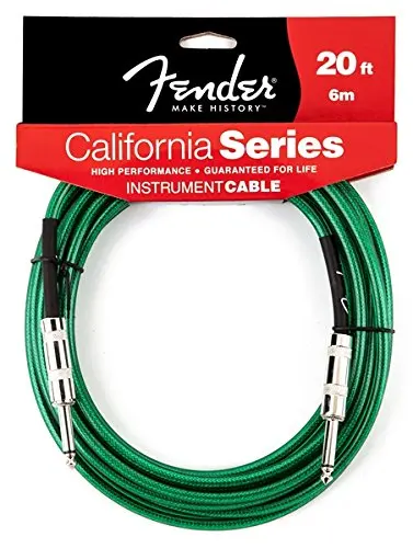 Fender California Серия инструментальный кабель, доступен в 3/4. 5/6 метров - Цвет: green 6m