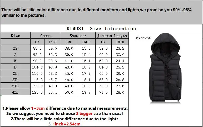Жилет DIMUSI мужской утепленный куртка без рукавов с хлопковой подкладкой 4XL YA980