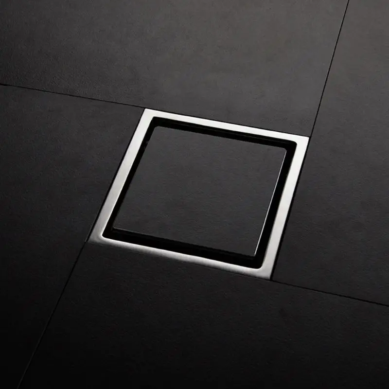 Квадратный напольный слив из нержавеющей стали для ванной и душевой комнаты