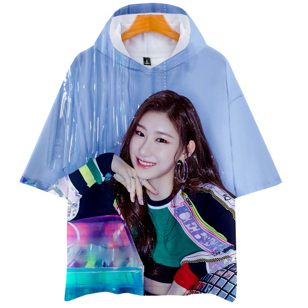 KPOP ITZY DALLA YEJI Lia RYUJIN CHAERYEONG YUNA Объёмный рисунок (3D принт) с капюшоном для