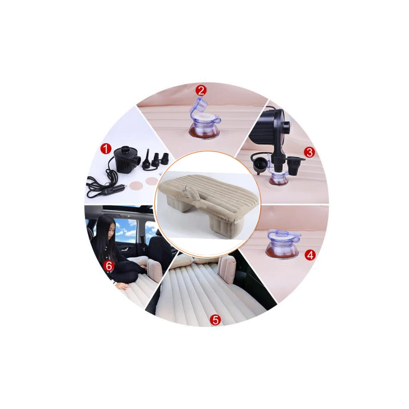 2017 стекаются ткань сзади сиденья автомобиля матрац кровати путешествия надувной