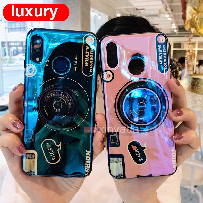 luxury soft Bumper Silicone TPU flower Camera Case For huawei Y9 2019 honor 8C 7C Y7 7A Y6 Y5 2018 Back Cover Armor Shell coque | Мобильные