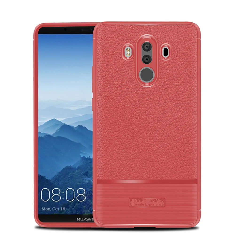 Popular Classic Litchi Leather Pattern Phone Case for Huawei Mate 10 PRO Trend Fashion PU Shockproof Color Cover Shell |
