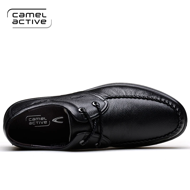 Camel Active/Новинка Мужские мокасины из натуральной кожи Черные мужские дышащие
