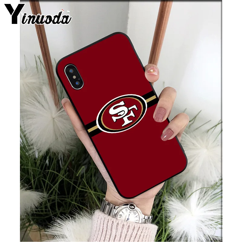 A7 Yinuoda San Francisco 49ers ТПУ мягкий черный чехол для телефона чехол для iPhone 8 7 6 6S Plus 5 5S SE XR X XS MAX чехол - Цвет: A7