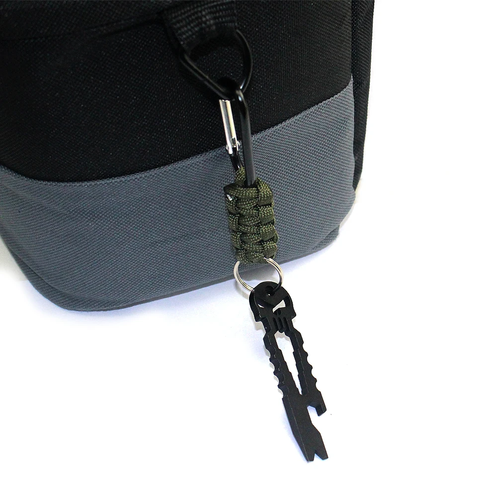 Универсальныe для использования в походных условиях Paracord шнурки Брелоки для ключей связка для ключей с Карабин Paracord брелок для выживания