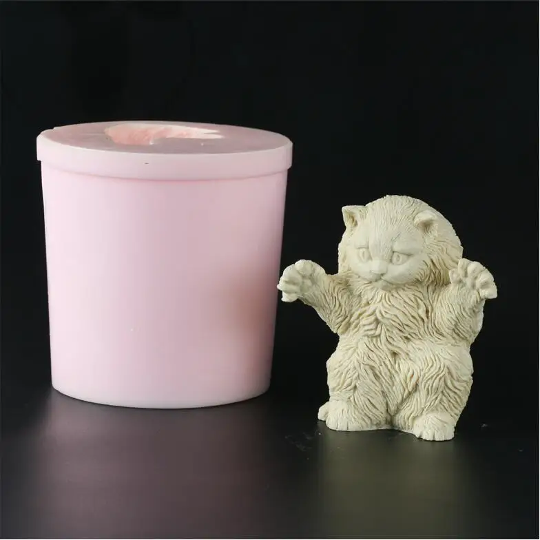 

Silicone mold 3D Cute Fat Cat Animal Silicone Mold Decoration Candle Soap Cake Aroma Stone Mould Clay Resin Silica gel Mould