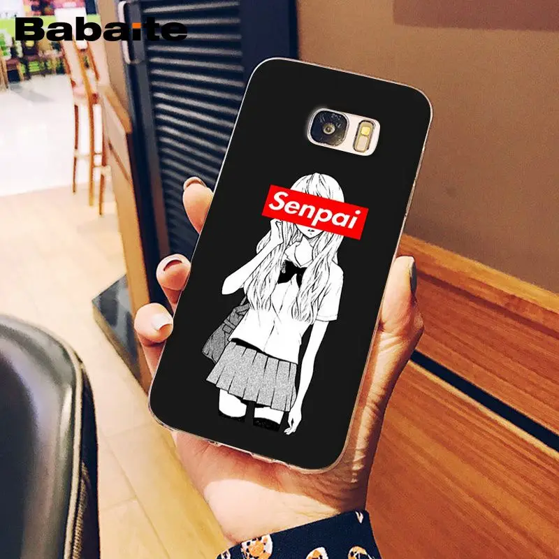 Babaite Sugoi семпай аниме Waifu чехол из силикона и ТПУ прозрачный для мобильного