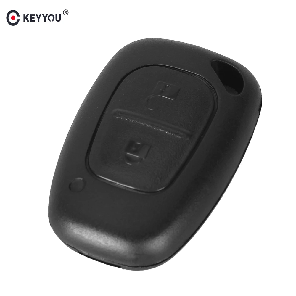 KEYYOU 2 кнопки дистанционного ключа автомобиля чехол не включают в себя лезвие брелок для Renault Trafic Master Vivaro Nissan fit VAC102/NE73 лезвие