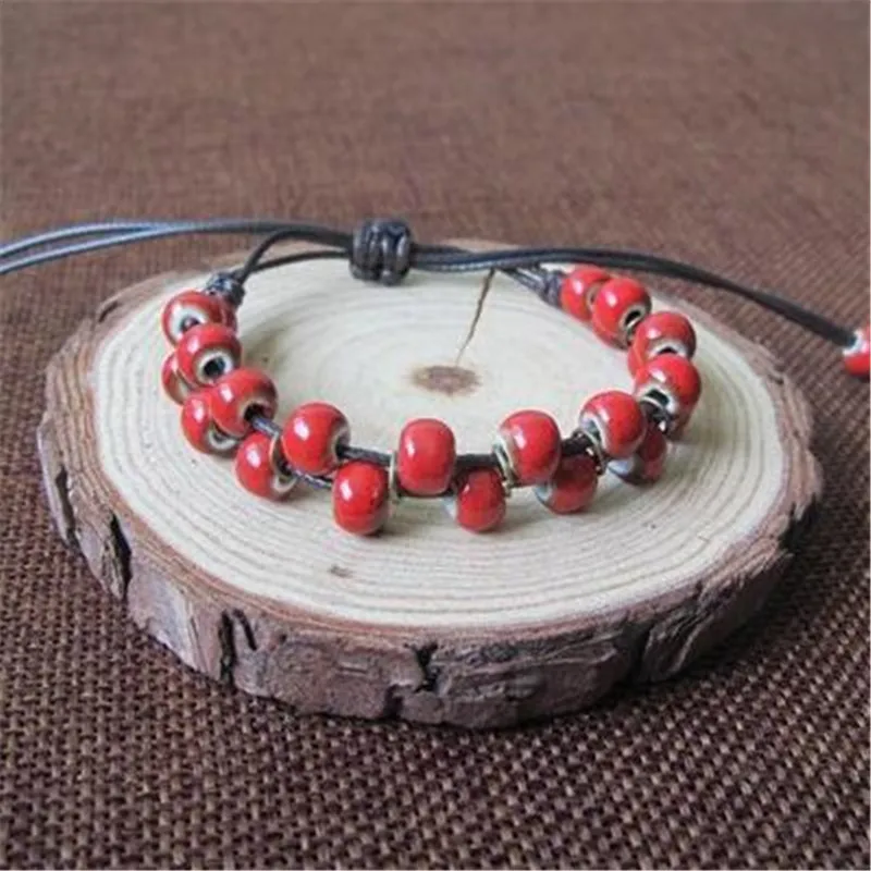 Brokenstone Fashion leaves ceramic bead female retro bracelets &amp bangles | Украшения и аксессуары