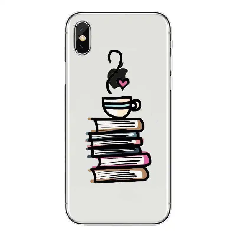 Для iphone 7 6X5 Чехол ОК но сначала кофе книга Девушка Силиконовый чехол для телефона