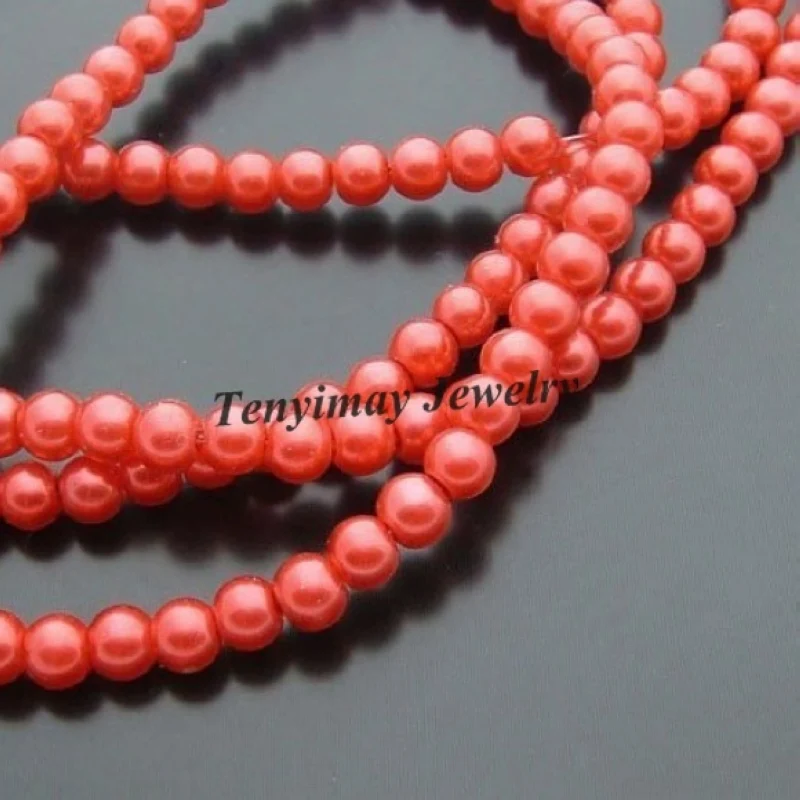 Оптовая продажа 5 нитей 10 мм красные строительные бусины россыпью дешевый